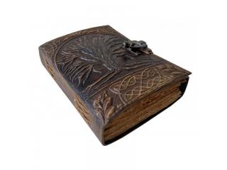 embossed tree of life leather journal